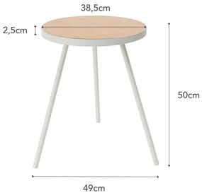 Tavolino da caffè rotondo 48x49 cm Tower - YAMAZAKI