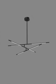 Lampadario a soffitto 6 luci tabular md18001070-6ablk nero