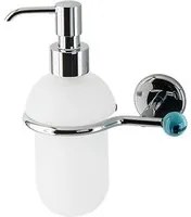 Dosatore di sapone liquido da bagno linea elite in ottone cromato e finali in vetro colorato - accessori bagno, colore