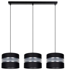 Lampadario a sospensione con filo CORAL 3xE27/60W/230V nero