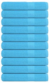 Asciugamani 10 Pz Turchesi 100x200 Cm 360 G/m² 100% Cotone /