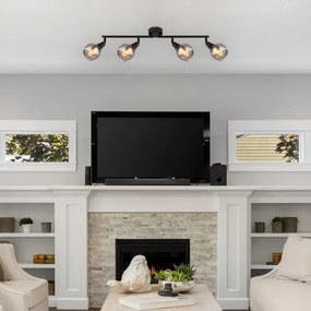 Globo 57904-4 - Faretto GLYPTAR 4xE14/40W/230V nero