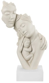 BONGELLI PREZIOSI Statua famiglia Face nocciola h 39