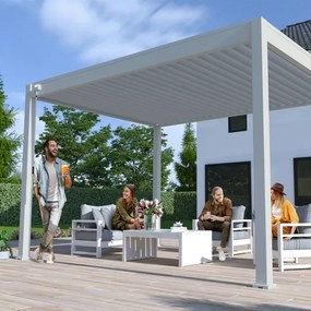 Pergola bioclimatica Ombréa autoportante 3x4M in alluminio (diversi colori)