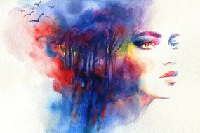 Carta da parati – Bellezza femminile affascinante