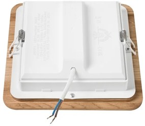 Lampada LED da incasso WOODY SPOT LED/17W/230V 3000K quercia 18,5x18,5 cm