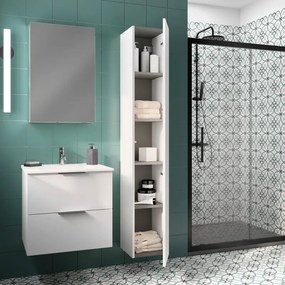Colonna per mobile bagno Jnka SENSEA 1 anta P 32 x L 30 x H 180 cm bianco opaco truciolare