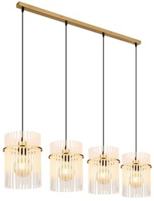 Globo 15698-4HM - Lampadario a sospensione con filo GORLEY 4xE27/60W/230V oro