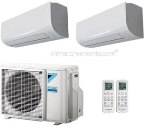Climatizzatore Dual Split Reversibile Daikin Sensira A++ 12000+12000 BTU Inverter (2MXF50A + 2xCTXF35C)