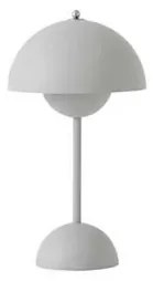 Flowerpot VP9 Lampada da Tavolo Portatile Matt Light Grey - &Tradition