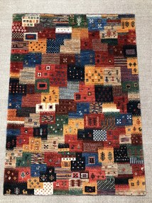 Loribaft Tappeto 90 x 120 Rosso (Iran) Annodato A Mano