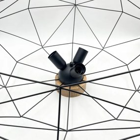 Brilagi - Plafoniera WOODY BASKET 3xE27/60W/230V Ø 80 cm rovere