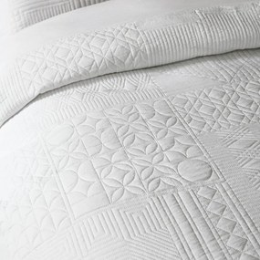 Set copripiumino e federa bianco per letto matrimoniale 200x200 cm Folkstone Geo – Catherine Lansfield