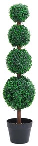 Pianta Di Bosso Artificiale A Sfera Con Vaso Verde 90 Cm /