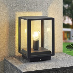 Lampione da giardino Giavanna Lindby, dimmerabile, Nero, Alluminio, Moderno, Lampada da esterni