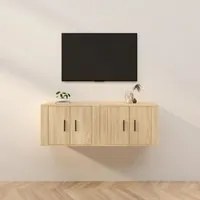 Mobili Porta TV a Parete 2 pz Rovere Sonoma 57x34,5x40 cm 3188337