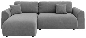 Divano angolare grigio allungabile (con composizione variabile) Lorine – Ropez
