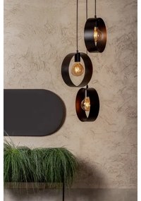 Lampadario su filo HAPPY 3xE27/60W/230V nero