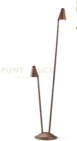 Paletto da esterno 2 luci led 4000k 1220lm 12w ip65 corten grass do...