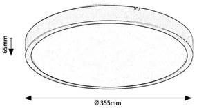 Rabalux 71427 - Plafoniera LED da bagno ALENZO LED/24W/230V IP44 bianco