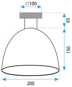 Lampada da soffitto APP1303-1C Black
