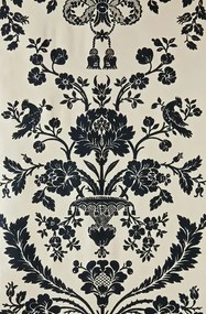 Farrow & Ball Carta da parati St Antoine - Pitch Black/ Old White