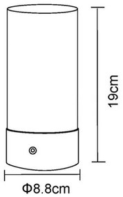 Globo 21040RGB - Lampada da tavolo LED RGB touch ricaricabile LEX 1,8W/5V 1500mA