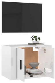 Mobile porta tv a parete bianco lucido 57x34,5x40 cm