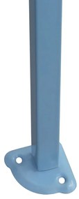 Gazebo Pieghevole con 2 Pareti 5x5 m Blu
