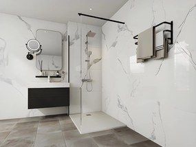 Piatto per doccia da posare o da incasso 120 x 90 cm in Resina Bianco - MIRNOSA