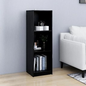 Libreria/divisorio nero 36x33x110 cm in legno massello di pino