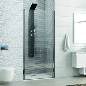 Kamalu - Box doccia porta battente nicchia 70cm vetro trasparente KS2800N