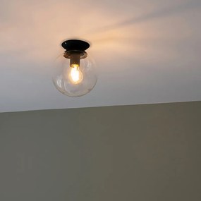 Plafoniera Art Déco nera - Pallon