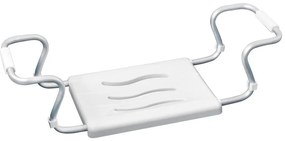 WENKO 17930100-Sedile per vasca SECURA 26x18 cm bianco/argento