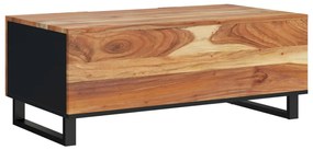 Tavolino da soggiorno 100x54x40cm massello acacia e multistrato