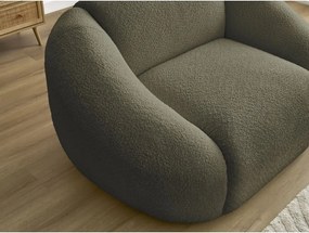 Poltrona verde con rivestimento in bouclé Tina – Bobochic Paris