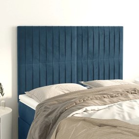 Testiere 4 Pz Blu Scuro 72x5x78/88 Cm İn Velluto /