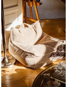 Pouf a sacco per bambini marrone chiaro con rivestimento in bouclé Chair – Wigiwama