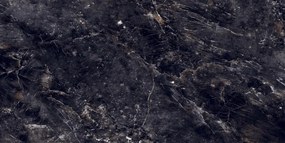 Mexen Rokocha Nero gres smaltato rett. G1, piastrella pavimento-parete 120 x 60 cm, alta lucentezza - TL205-120-060-01