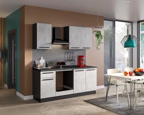 Cucina montata Dora con cappa Camino L 195 cm