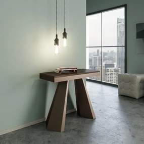 Consolle 90x40 cm allungabile a 300 cm DIAMANTE EVOLUTION Noce telaio Orso