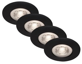 Faretto Incasso Kulana Plastica Nero Opaco Led Integrato 4,9W 3000K