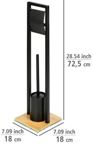 WENKO 24751100 - Set WC BAMBU⁠SA 18x72,5 cm nero/marrone