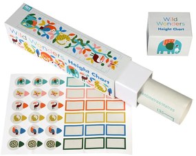 Adesivo murale con metro per bambini 28,5x115 cm Wild Wonders - Rex London