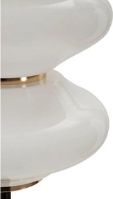 Lampada da terra bianca/nera con paralume in vetro (altezza totale 168 cm) Vintage – Mauro Ferretti