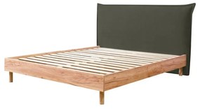 Letto matrimoniale verde scuro/naturale con griglia 160x200 cm Charlie - Bobochic Paris