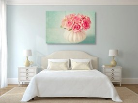 Quadro su tela – Rose nel vaso
