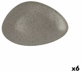 Piatto Piano Ariane Oxide Triangolare Ceramica Grigio (Ø 29 cm) (6 Unità)