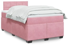Giroletto A Molle Con Materasso Rosa 120x200 Cm İn Velluto /