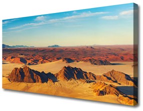 Stampa quadro su tela Paesaggio del cielo del deserto 100x50 cm